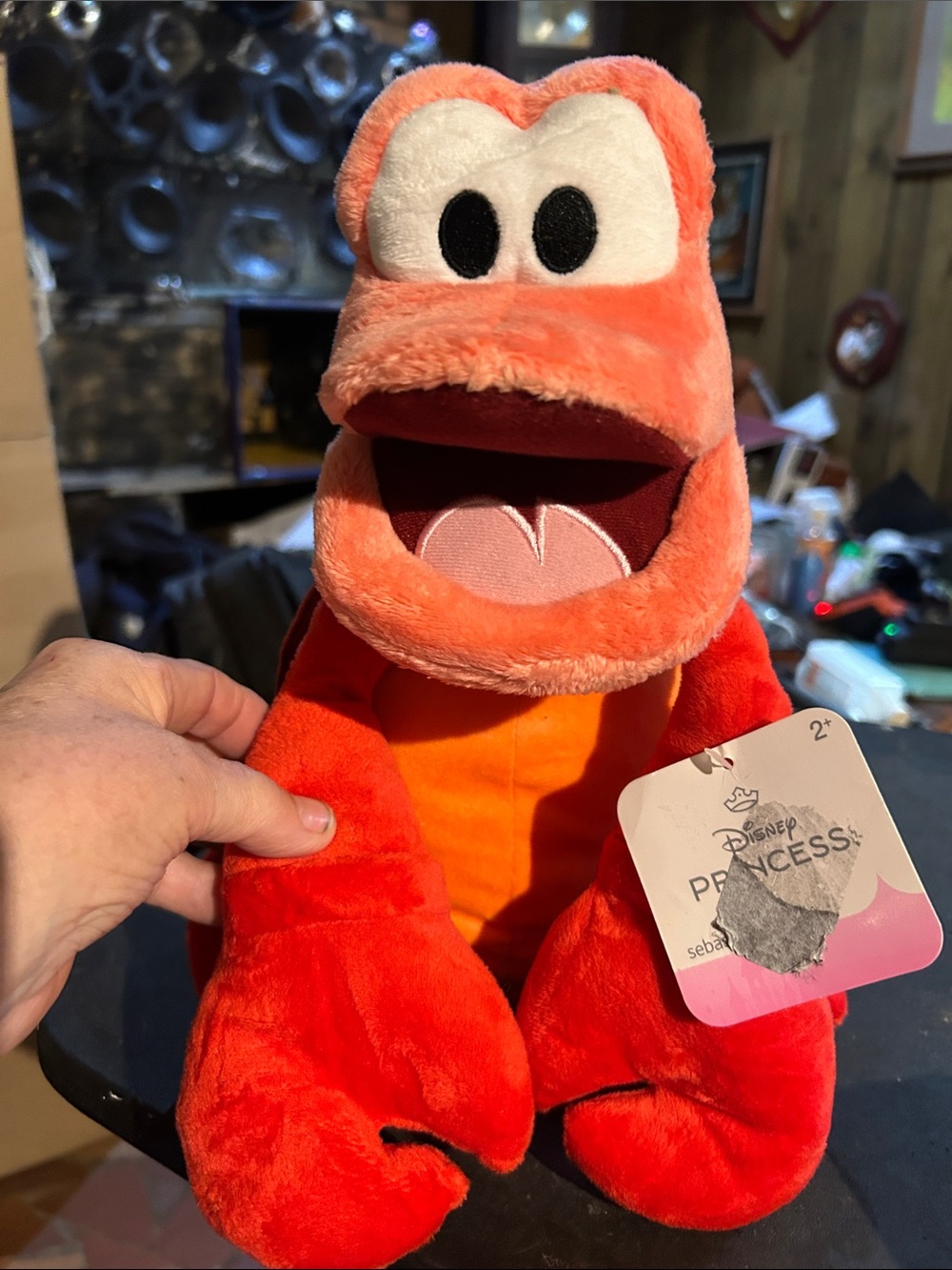 Disney Orange and Red Sebastian Plush from The Little Mermaid